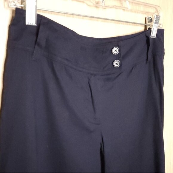 Harold's Navy Linen Blend Cropped Pants 2 - Picture 5 of 7